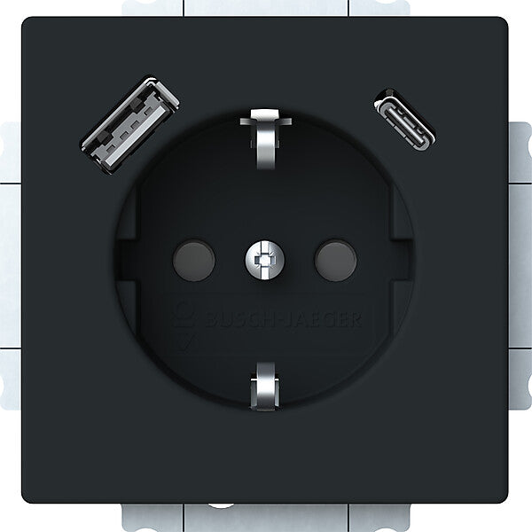Busch-Jaeger SCHUKO Steckdose USB-A+C 20 EUCB2USBAC-885
